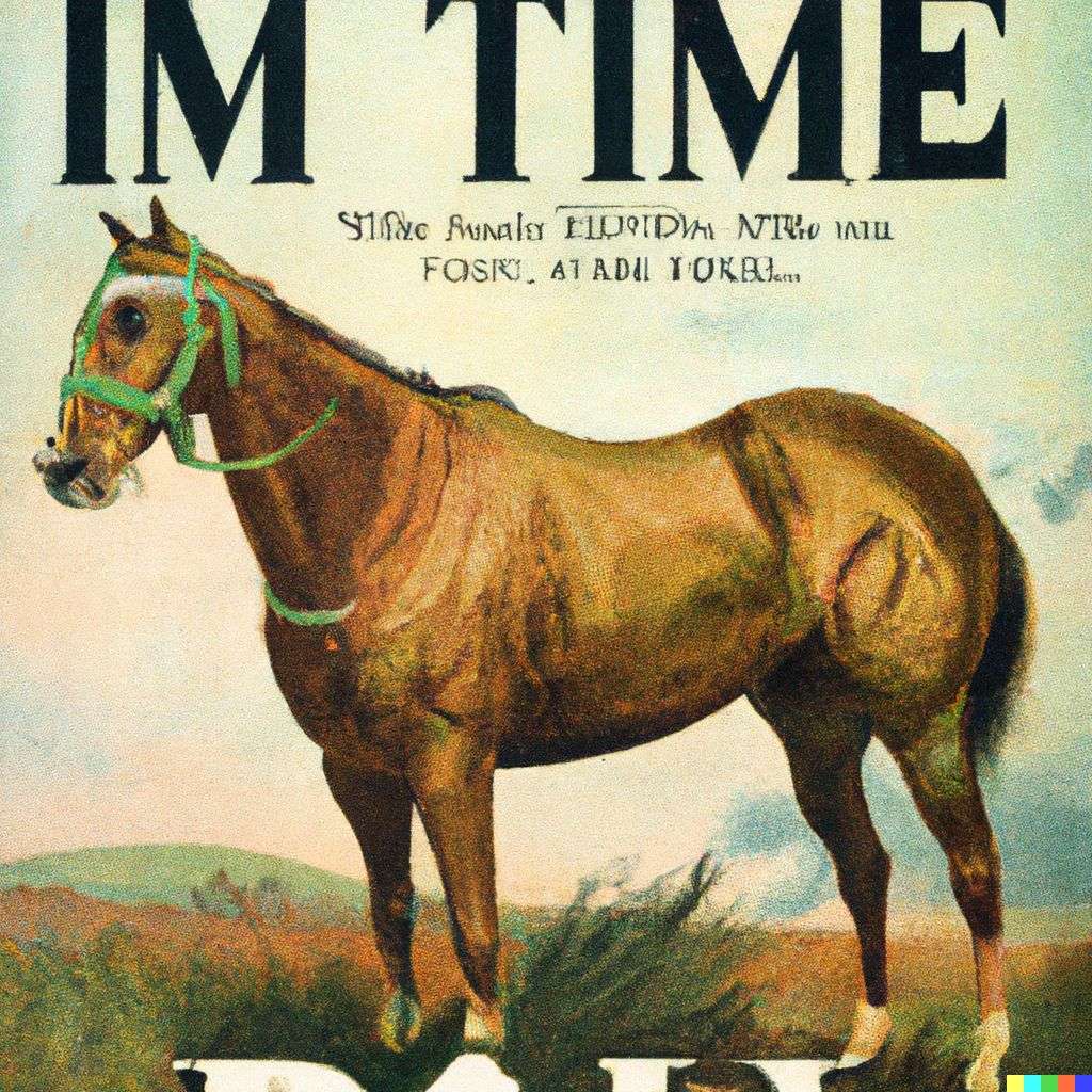 a horse, front cover of Time magazine, 1920